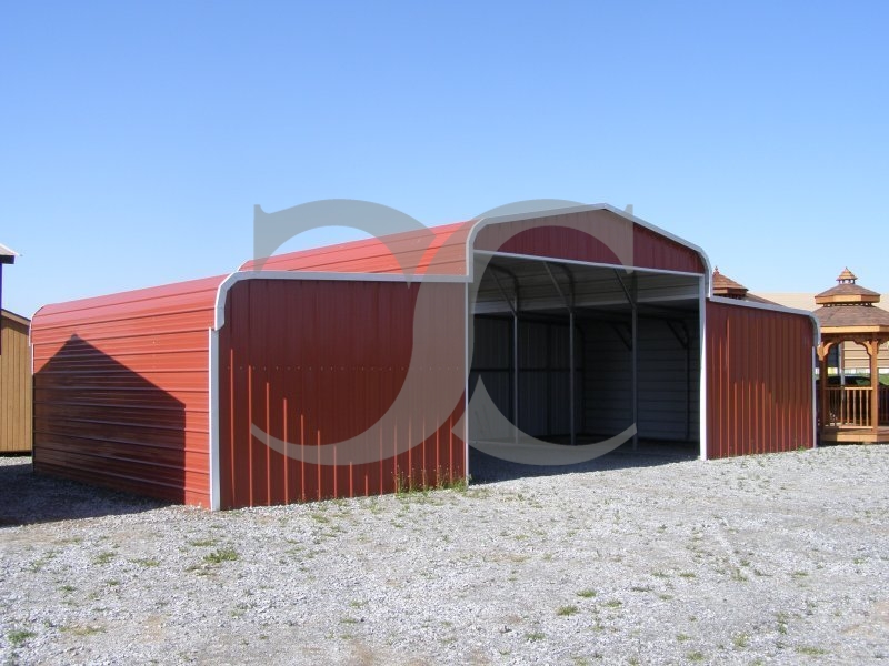 Steel Barn Shelter | Regular Roof | 42W x 21L x 9H Steel Barn Shelter | Regular Roof | 42W x 21L x 9H