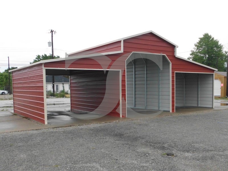 Metal Horse Barn | Boxed Eave Roof | 36W x 26L x 12H | Raised Center Barn Metal Horse Barn | Boxed Eave Roof | 36W x 26L x 12H | Raised Center Barn