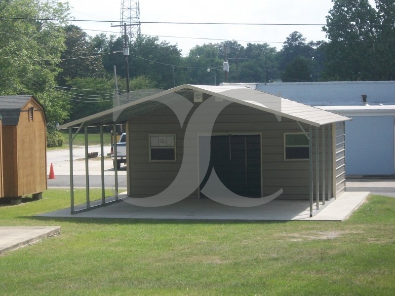 Carport | Boxed Eave Roof | 22W x 26L x 7H Utility Carport Combo Carport | Boxed Eave Roof | 22W x 26L x 7H Utility Carport Combo