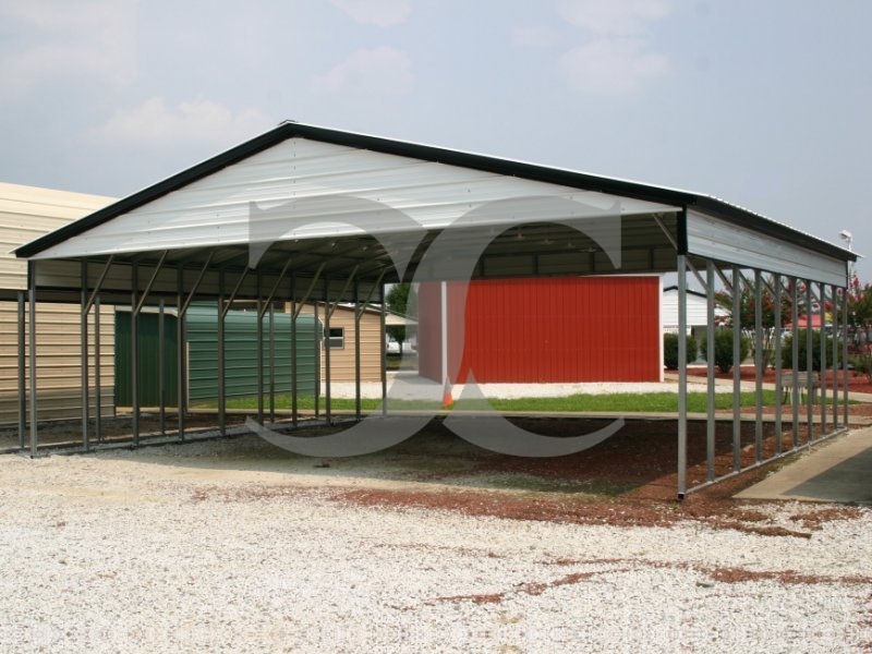 Carport | Vertical Roof | 30W x 36L x 8H | Triple-Wide Shelter Carport | Vertical Roof | 30W x 36L x 8H | Triple-Wide Shelter