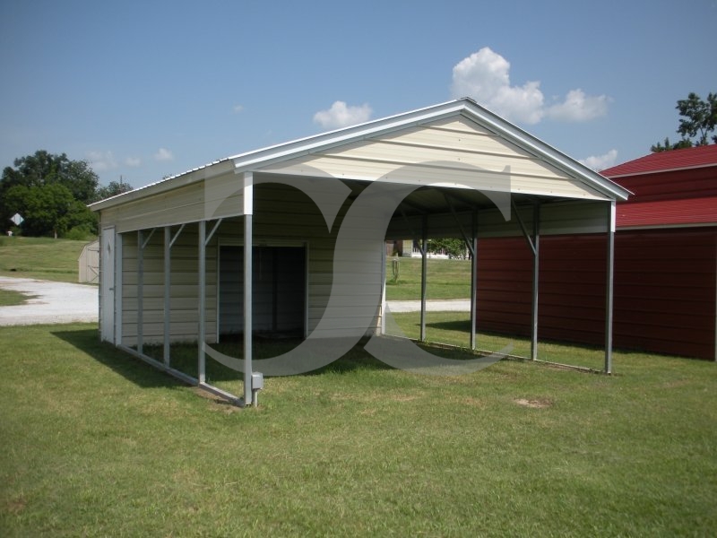 Carport | Vertical Roof | 20W x 26L x 7H Utility Carport | Vertical Roof | 20W x 26L x 7H Utility