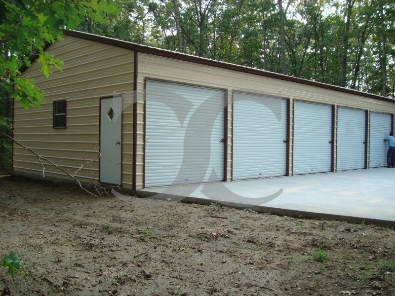 Enclosed Steel Building | Vertical Roof | 24W x 51L x 10H |  Workshop Enclosed Steel Building | Vertical Roof | 24W x 51L x 10H |  Workshop
