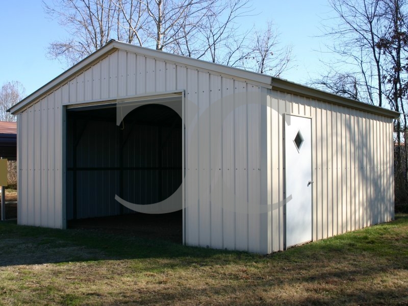 Garage | Vertical Roof | 18W x 21L x 7H |  Single Car Garage | Vertical Roof | 18W x 21L x 7H |  Single Car