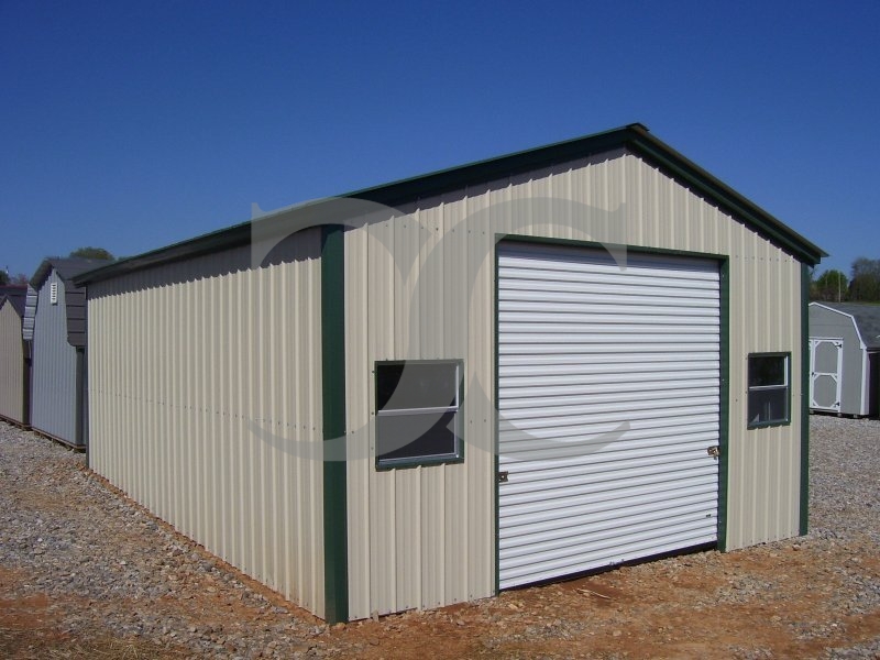 Single Car Garage | Vertical Roof | 18W x 26L x 10H | Metal Garage Single Car Garage | Vertical Roof | 18W x 26L x 10H | Metal Garage