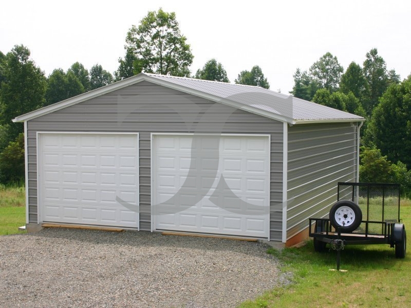 2-Car Custom Garage | Vertical Roof | 20W x 26L x 9H | Metal Garage 2-Car Custom Garage | Vertical Roof | 20W x 26L x 9H | Metal Garage