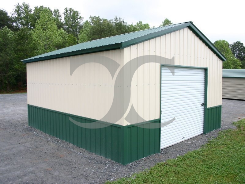 All Vertical Garage | Vertical Roof | 18W x 26L x 9H | 1-Car All Vertical Garage | Vertical Roof | 18W x 26L x 9H | 1-Car