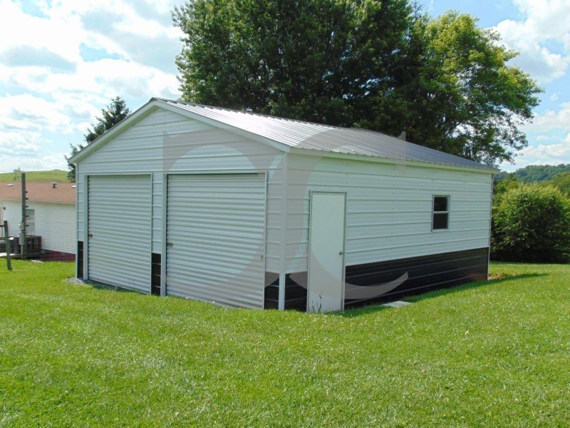 2-Car Enclosed Garage | Vertical Roof | 22W x 26L x 9H 2-Car Enclosed Garage | Vertical Roof | 22W x 26L x 9H